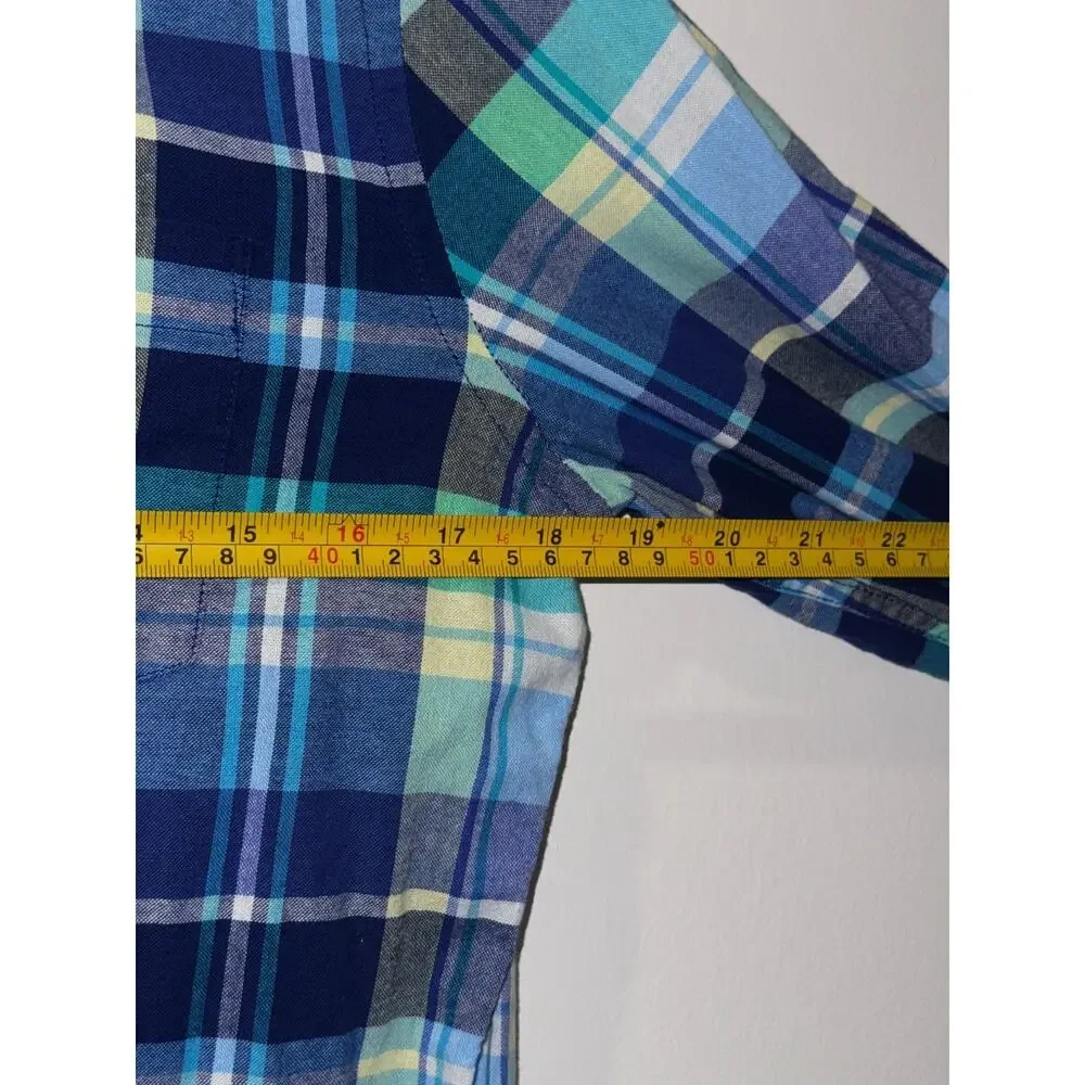 American Eagle Outfitters Youth Small Classic Fit Plaid Button Down - Picture 3 of 7